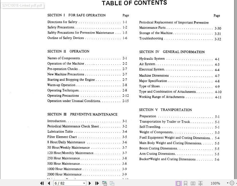 Kobelco Hydraulic Excavator MD300LC Operators Manual 2