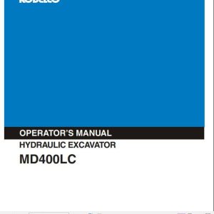 Kobelco Hydraulic Excavator MD400LC Operators Manual 1