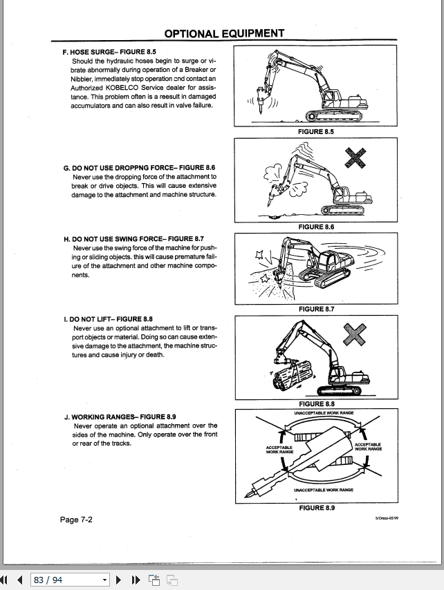 Kobelco Hydraulic Excavator Mark IV Sevicemans Hanbook 4