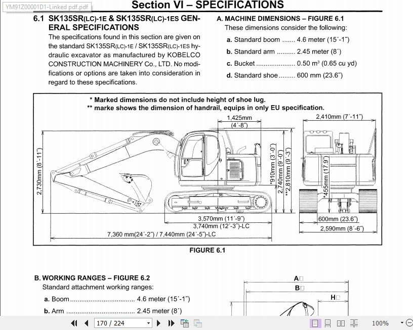 Kobelco Hydraulic Excavator SK135SRL 1ESRLC 1ESRL 1ESSRLC 1ES Operators Manual 3