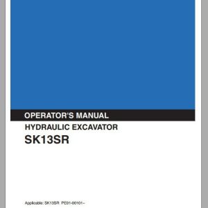 Kobelco Hydraulic Excavator SK13SR Operators Manual 1