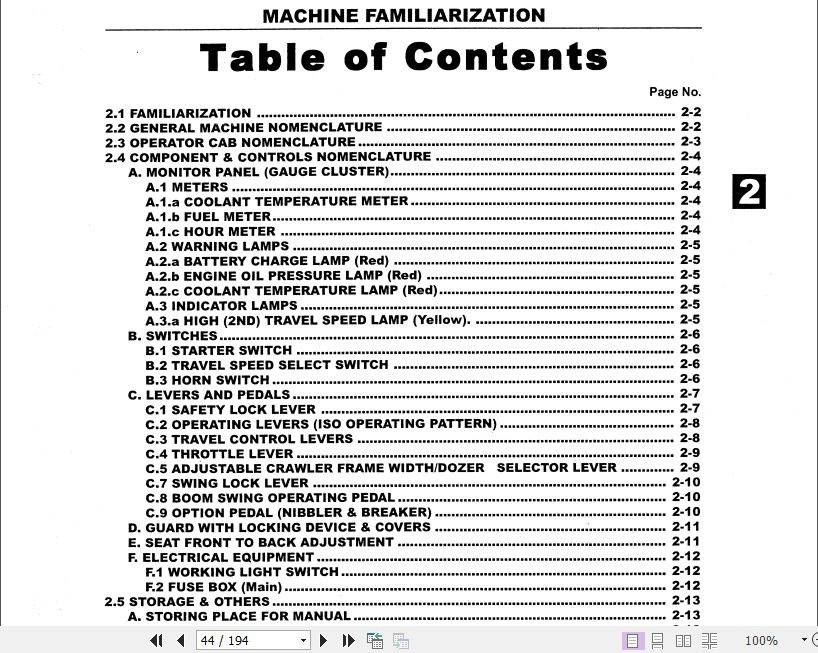 Kobelco Hydraulic Excavator SK13SR Operators Manual 2
