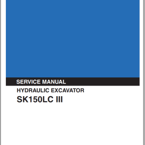 Kobelco Hydraulic Excavator SK150LC III Service Manual 1