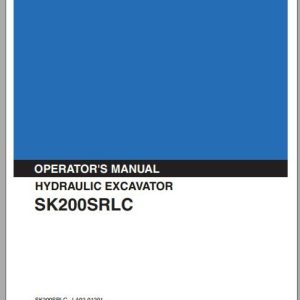 Kobelco Hydraulic Excavator SK200SRLC Operators Manual 1