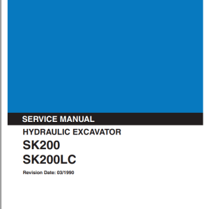 Kobelco Hydraulic Excavator SK200 SK200LC Service Manual 1