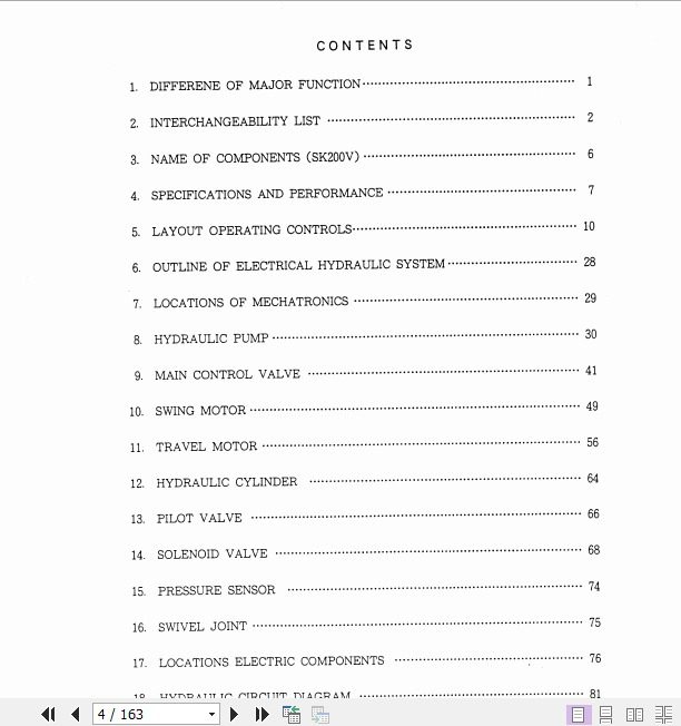 Kobelco Hydraulic Excavator SK200 SK200LC Super Mark V Operators Manual 2