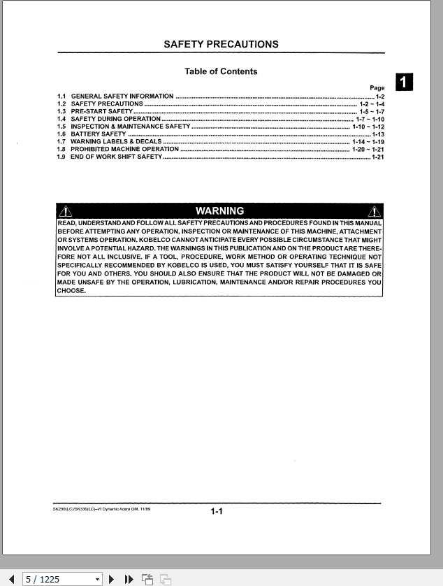Kobelco Hydraulic Excavator SK290LC SK330LC Shop Manual 2