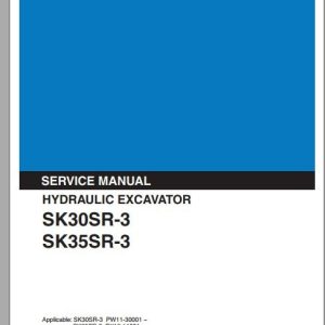 Kobelco Hydraulic Excavator SK30SR 3 SK35SR 3 Service Manual 1