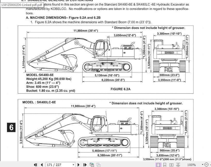 Kobelco Hydraulic Excavator SK480LC 6E Operators Manual 4