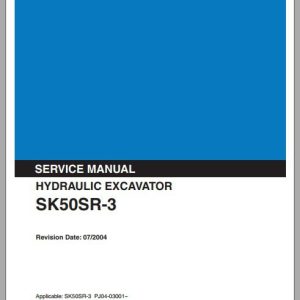 Kobelco Hydraulic Excavator SK50SR 3 Service Manual 1