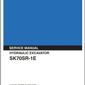 Kobelco Hydraulic Excavator SK70SR 1E Service Manual 1