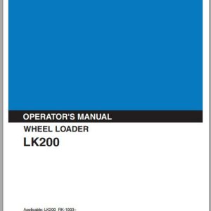 Kobelco Wheel Loader LK200 Operators Manual 1