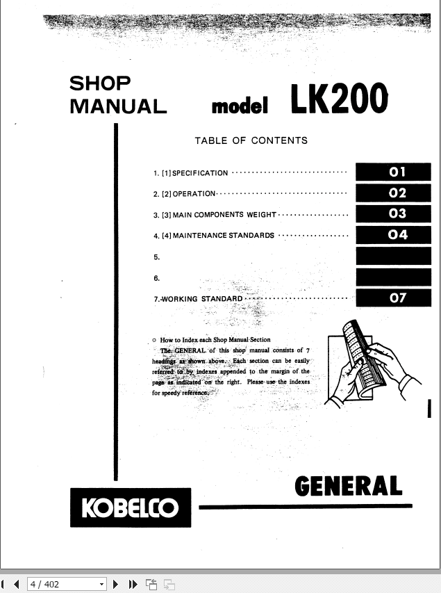 Kobelco Wheel Loader LK200 Service Manual 2