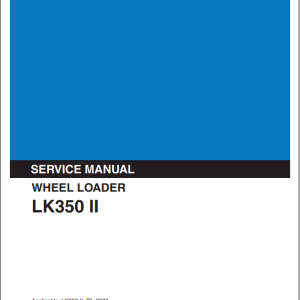 Kobelco Wheel Loader LK350 II Service Manual 1