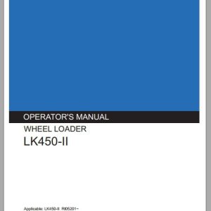 Kobelco Wheel Loader LK450 II Operators Manual 1