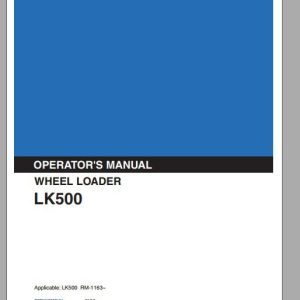 Kobelco Wheel Loader LK500 Operators Manual 1NpfUy