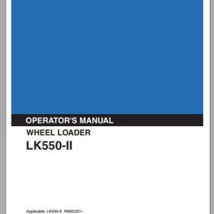 Kobelco Wheel Loader LK550 II Operators Manual 1