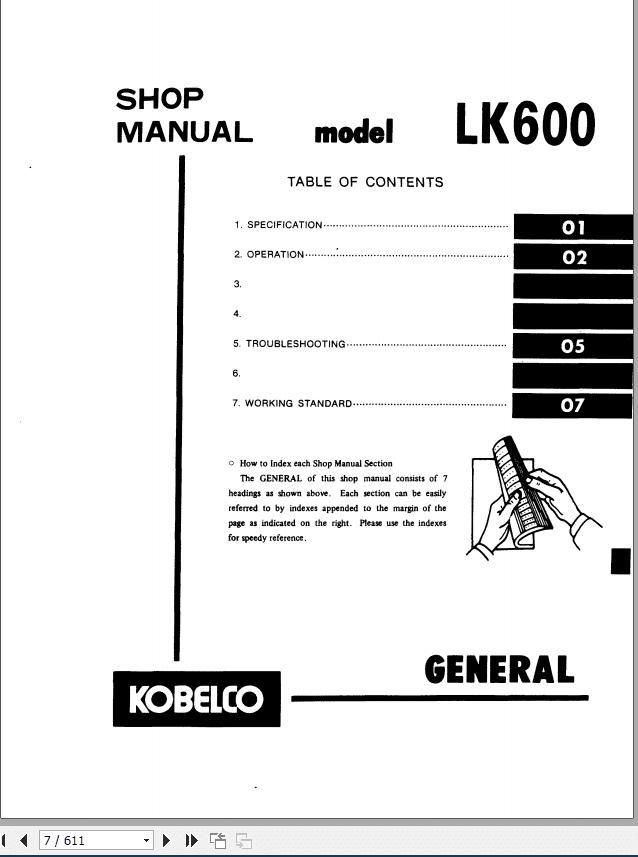 Kobelco Wheel Loader LK600 Shop Manual 2