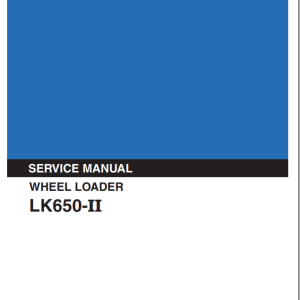 Kobelco Wheel Loader LK650 II Service Manual 1