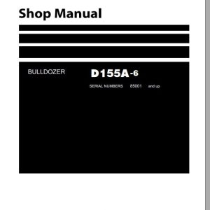 Komatsu Bulldozer D155A 6 85001andup Shop Manual SEN02854 11 1