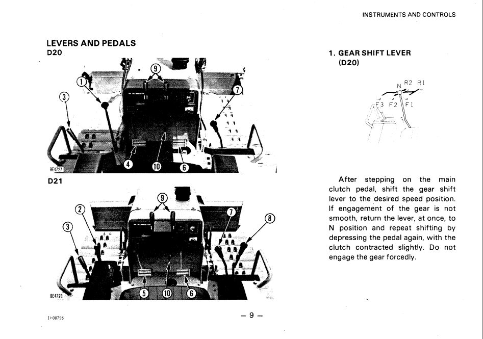 Komatsu Bulldozer D20AD21P 6A6B 60001andup Operation Maintenance Manual SEAM01010601 4bBhEq