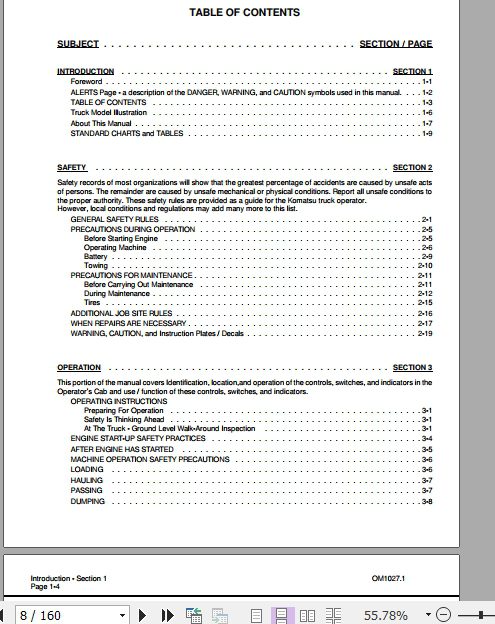 Komatsu Dump Truck 730E 2A3018A30211 Operation Maintenance Manual CEAM006700 2