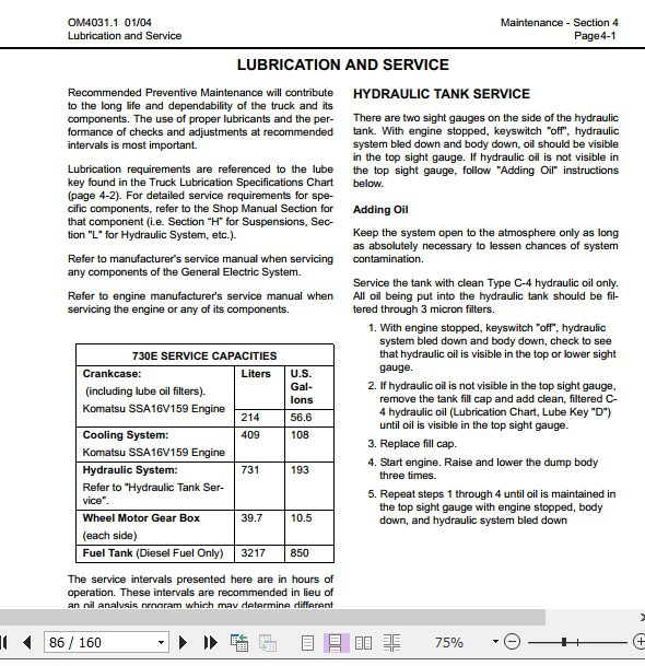 Komatsu Dump Truck 730E 2A3018A30211 Operation Maintenance Manual CEAM006700 4