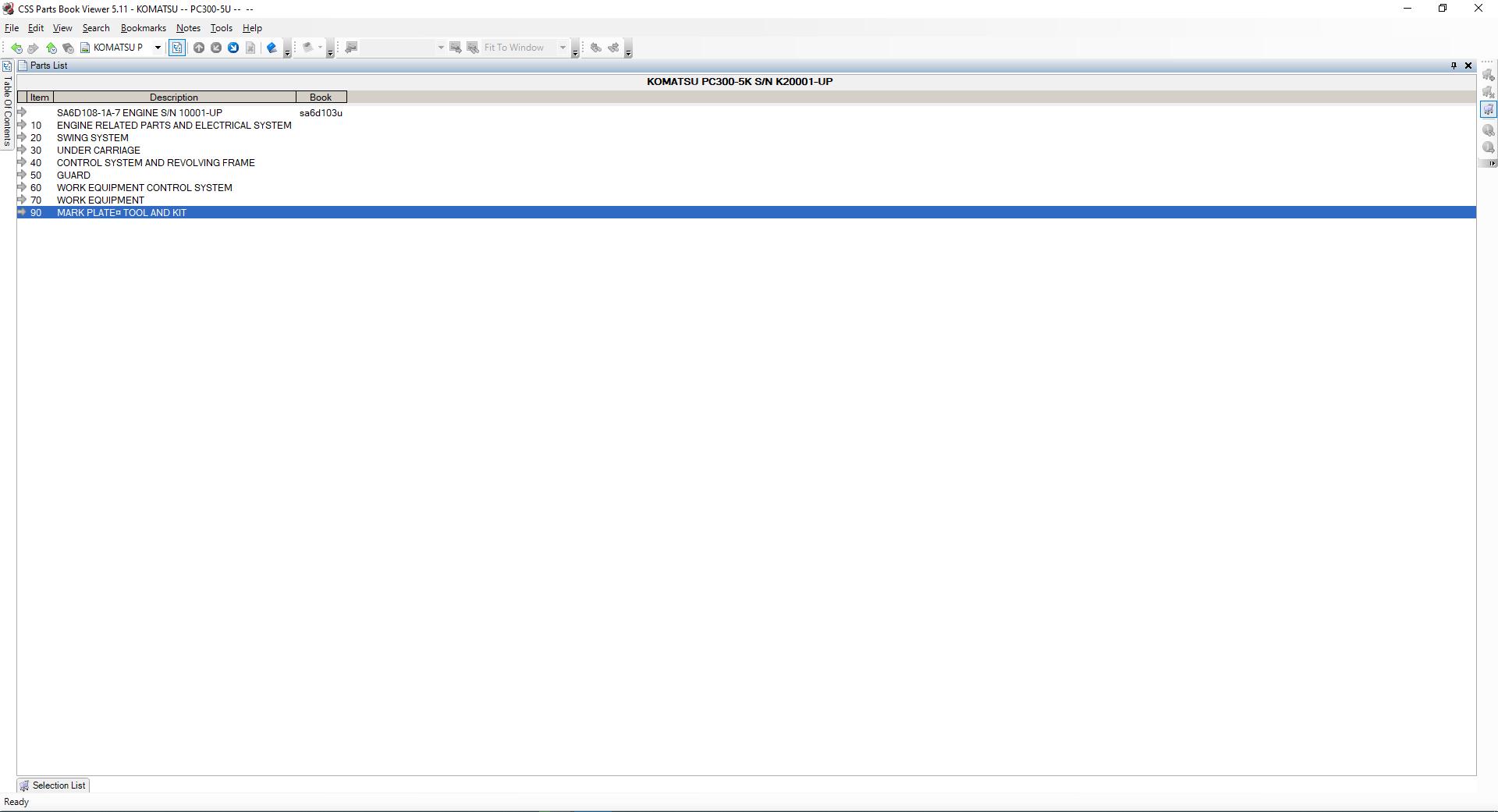 Komatsu EPC Linkone CSS Parts Vewer 511 102019EU4
