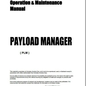 Komatsu Payload Manager Operator Maintenance ManualEN SEAM032801 1