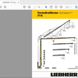 LIEBHERR 71K Tower Cranes Operating ManualGERMAN 1