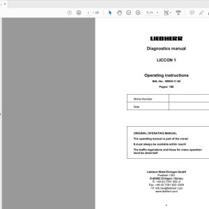Liebherr LTM 1040 1 Diagnostics Manual dhb99900 11 02 LICCON1 1