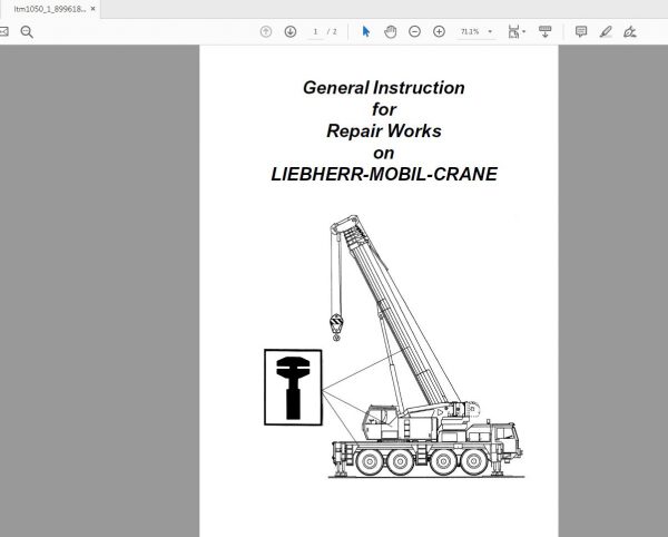 Liebherr LTM 10501 899618008 Service Manual