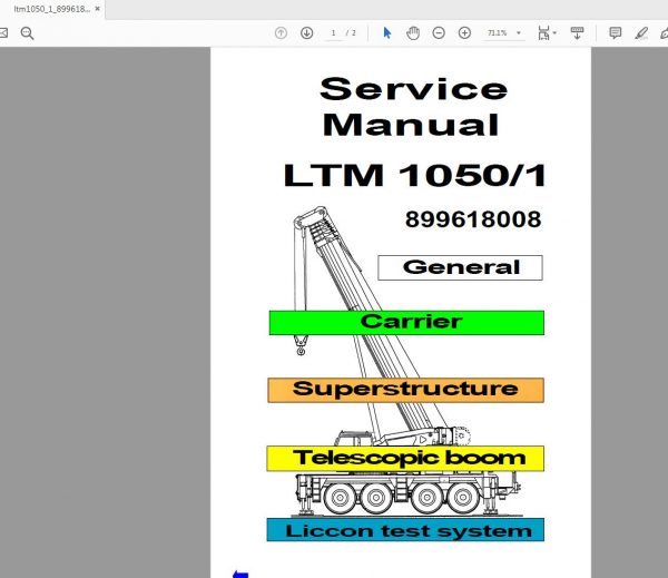 Liebherr LTM 10501 899618008 Service Manual 2