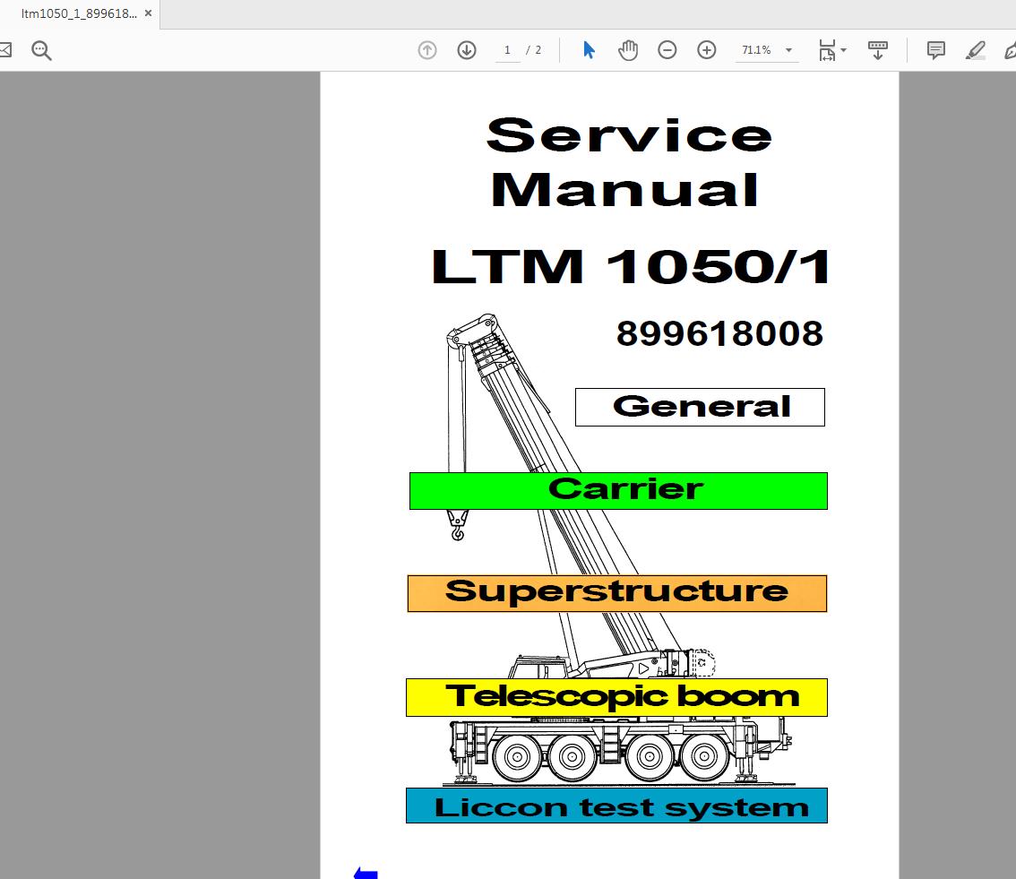 Liebherr LTM 10501 899618008 Service Manual 2