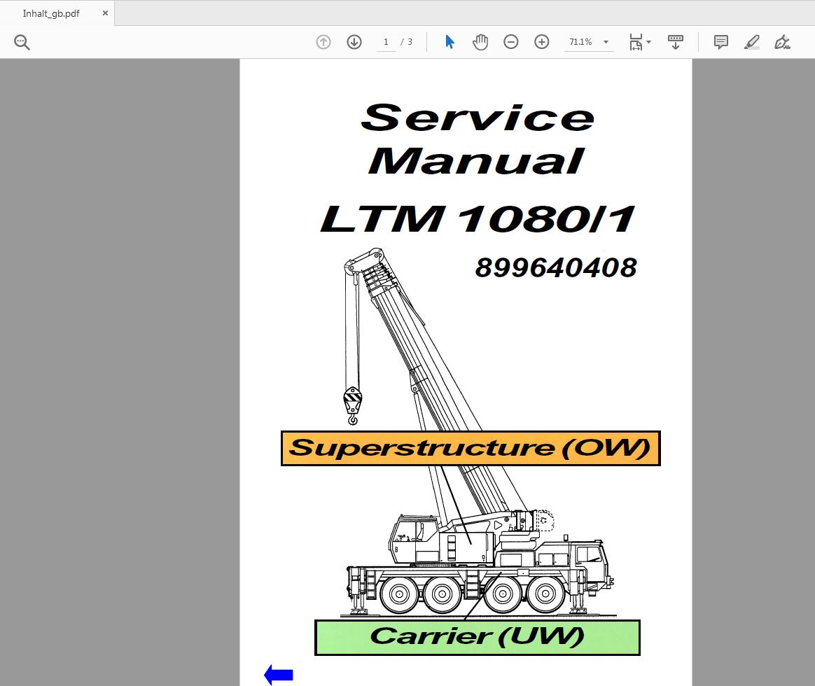 Liebherr LTM 1080 1 Service ManualEN 1