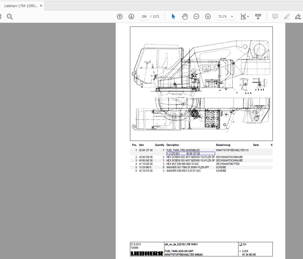 Liebherr LTM 1090 1 Spare Parts CatalogueEN 2