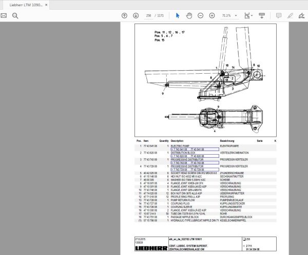 Liebherr LTM 1090 1 Spare Parts CatalogueEN 3
