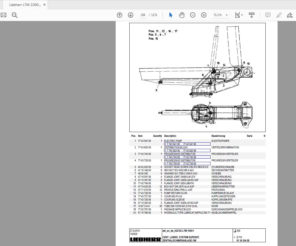 Liebherr LTM 1090 1 Spare Parts CatalogueEN 3