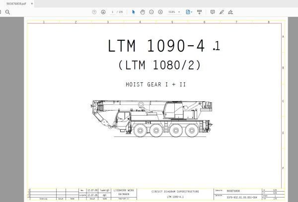 Liebherr LTM 1090 41 Schematic Electric Hydraulic PneumaticEN 2