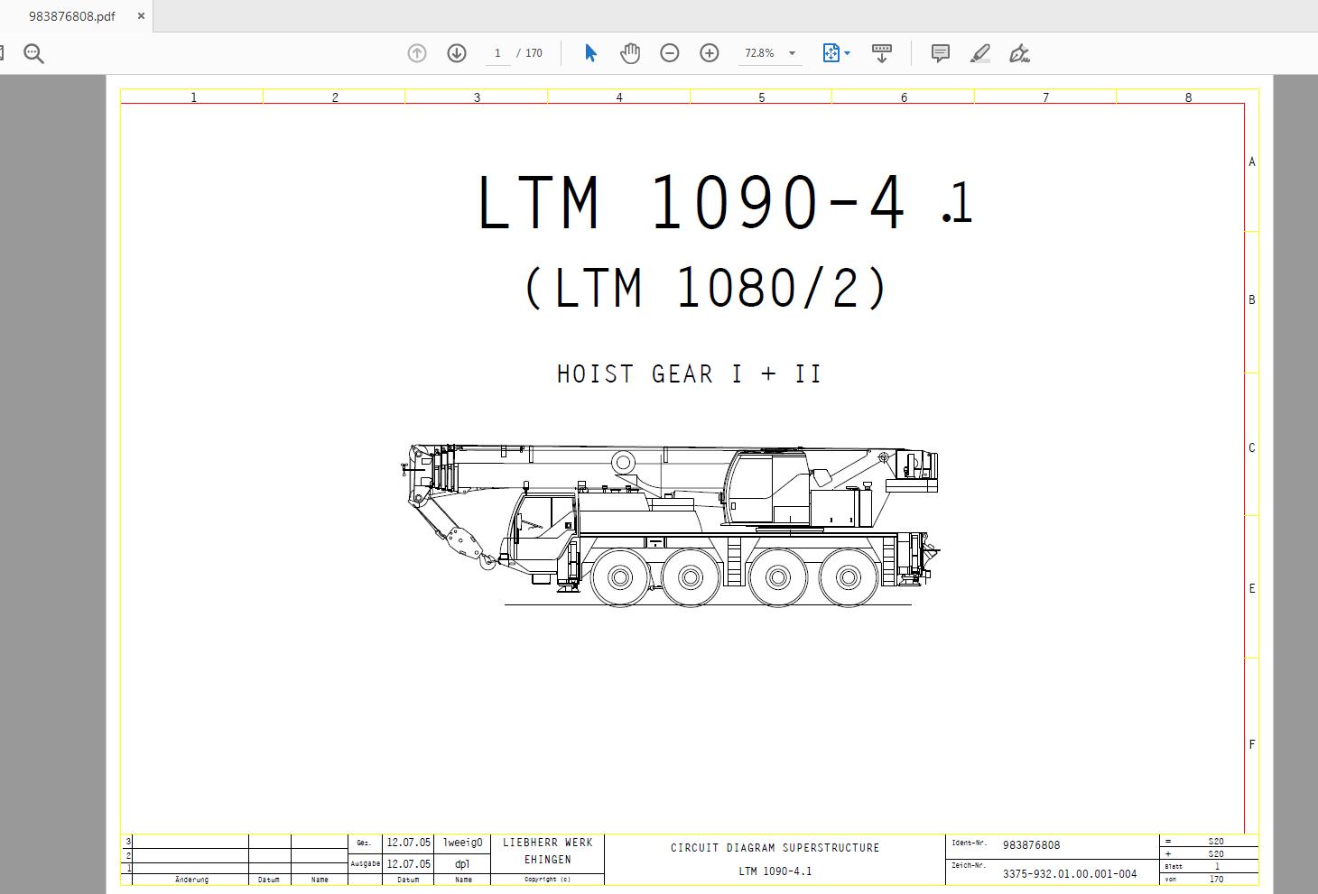 Liebherr LTM 1090 41 Schematic Electric Hydraulic PneumaticEN 2