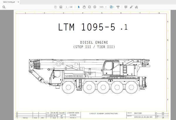 Liebherr LTM 1095 51 Schematic Electric Hydraulic PneumaticENDE 1
