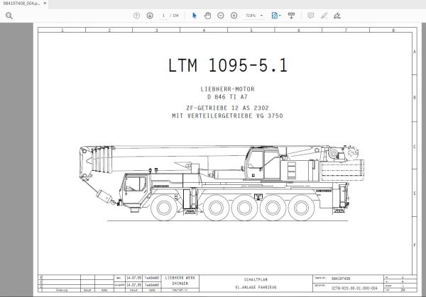 Liebherr LTM 1095 51 Schematic Electric Hydraulic PneumaticENDE 4