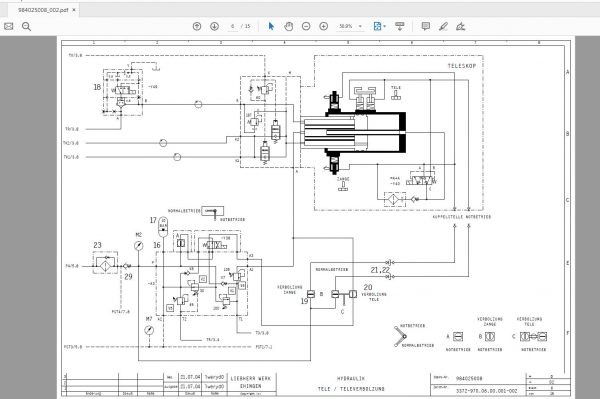 Liebherr LTM 1100 41 Schematic Electric HydraulicDE 3