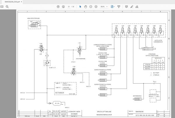 Liebherr LTM 1100 41 Schematic Electric HydraulicDE 4
