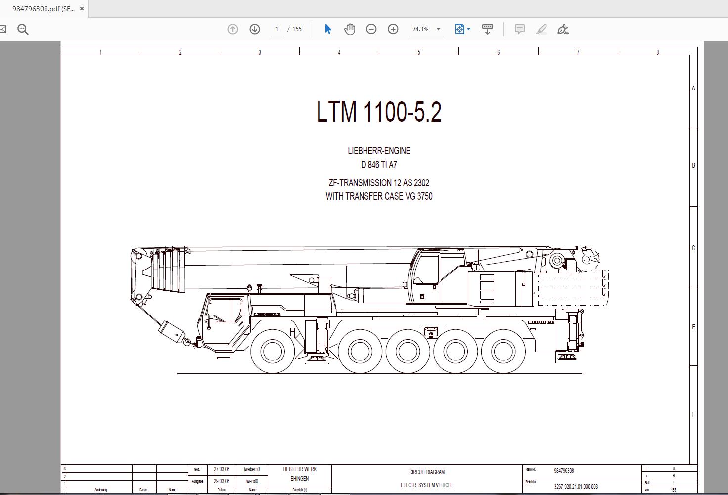 Liebherr LTM 1100 52 Schematic Schematic Electric Hydraulic PneumaticEN 1