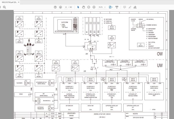 Liebherr LTM 1100 52 Schematic Schematic Electric Hydraulic PneumaticEN 2