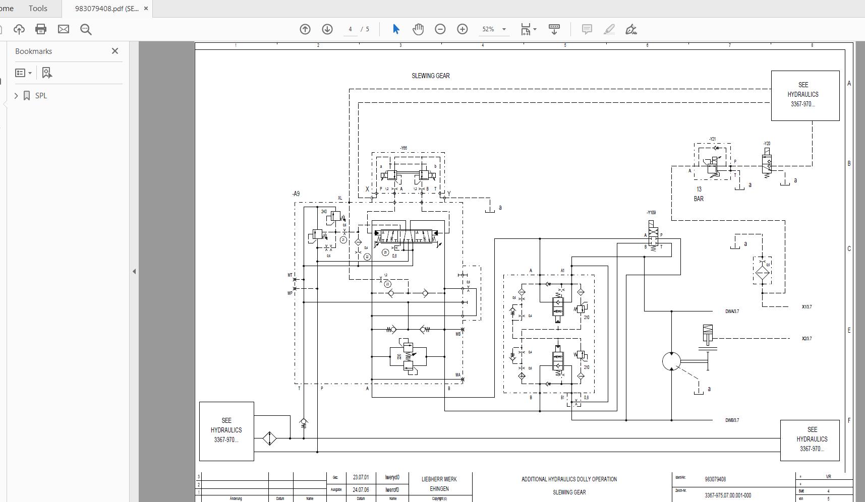 Liebherr LTM 1100 52 Schematic Schematic Electric Hydraulic PneumaticEN 3