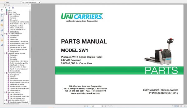 NISSANUNICARRIERS Forklift Part Catalog PDF2