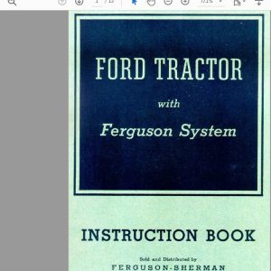 1940 Ford Tractor Instruction Manual 1