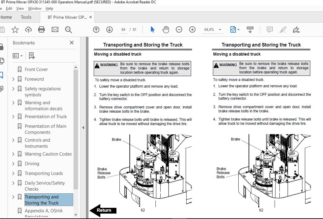BTOM Prime Mover OPX30 311345 000 Operators Manual 3